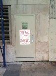 The fire exit on East 50th Street.
